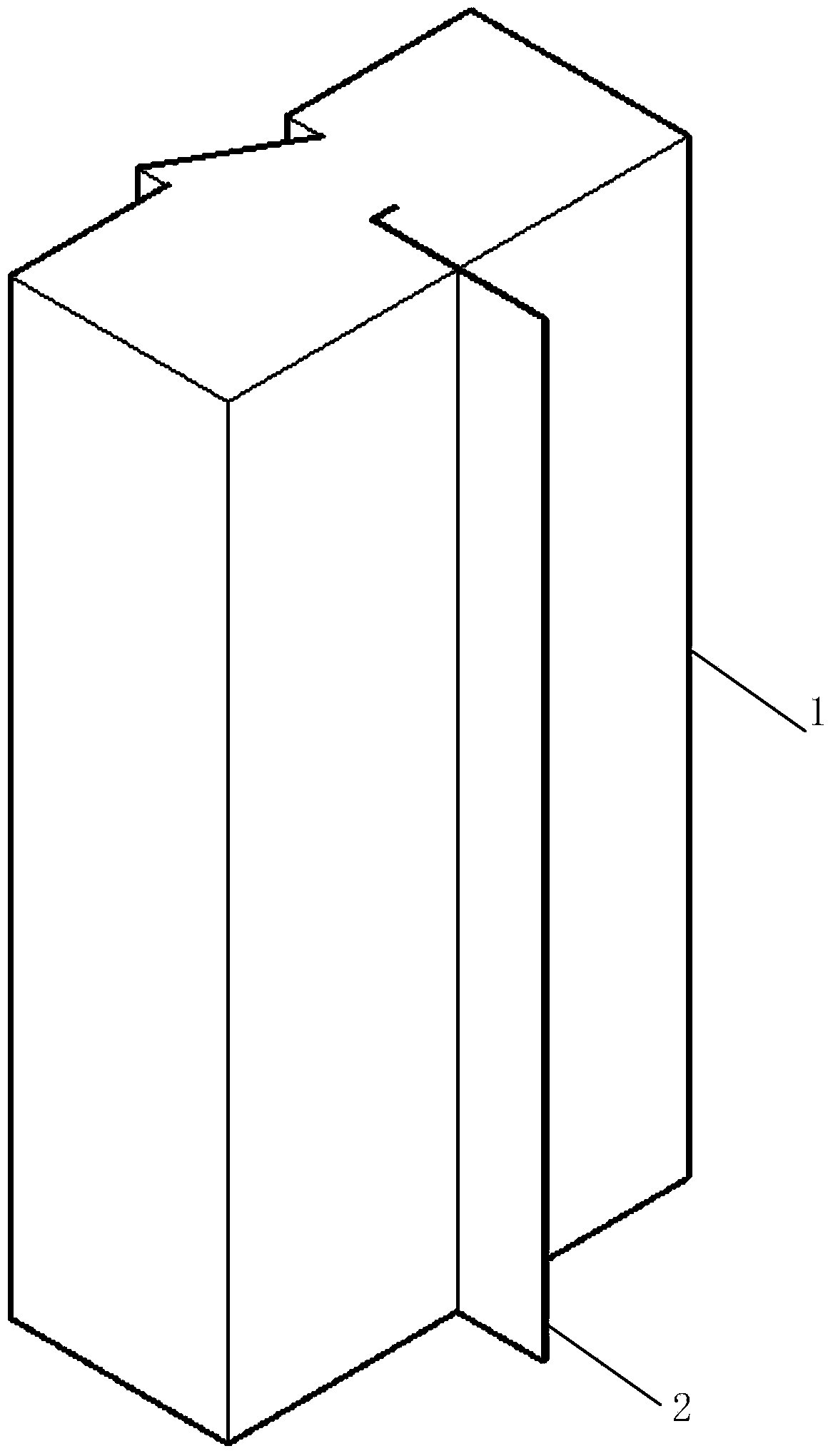 Concrete engineering deformation joint vertical water stop cavity die and construction method thereof