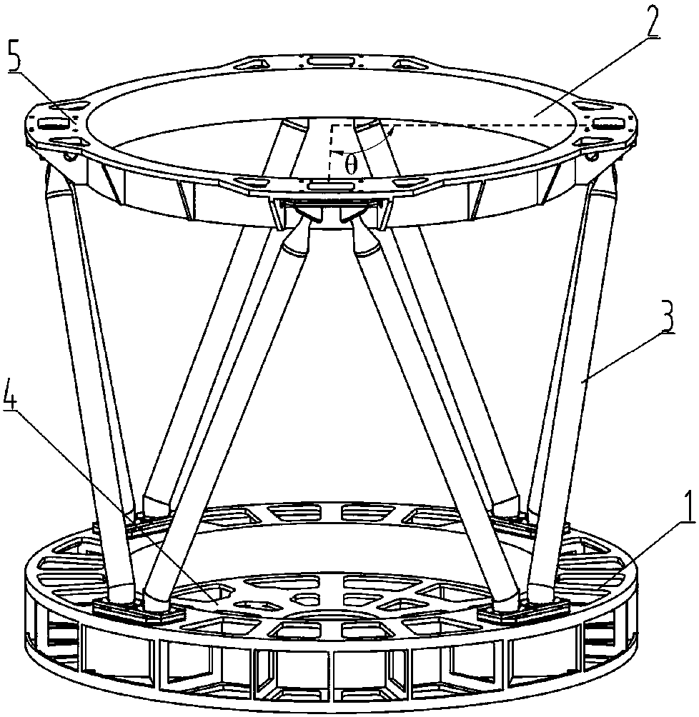 Quasi-zero-expansion space optical remote sensor supporting structure and method thereof