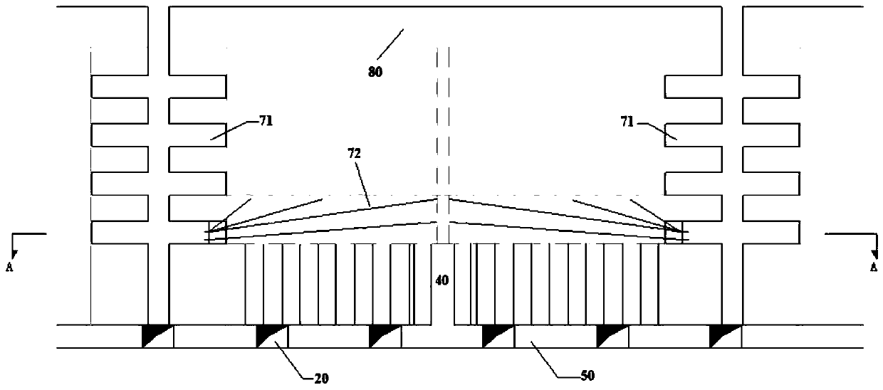 Horizontal deep hole stage slicing and caving mining method and stope for crushing thin ore body