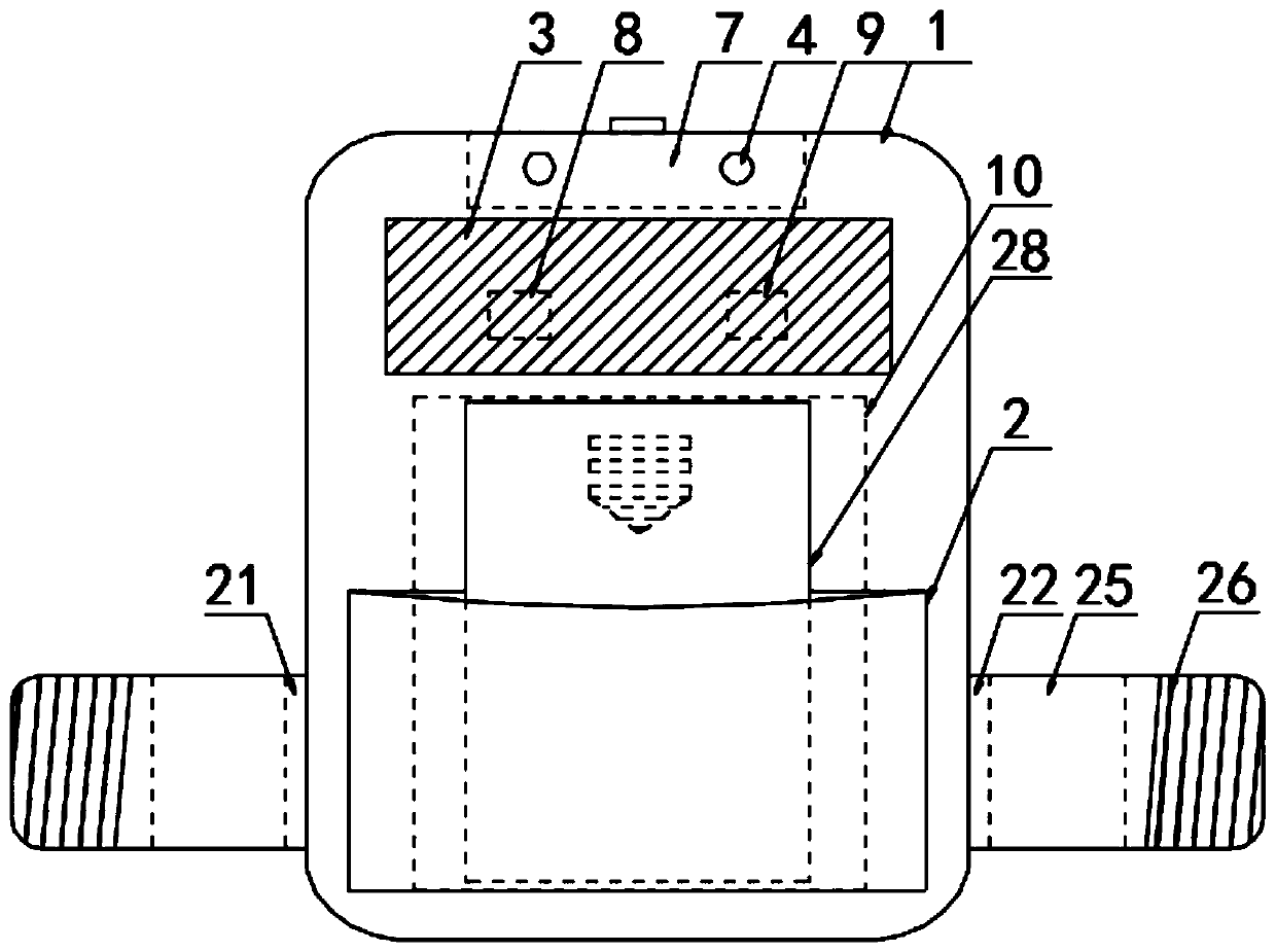 A water meter with integrated meter and valve