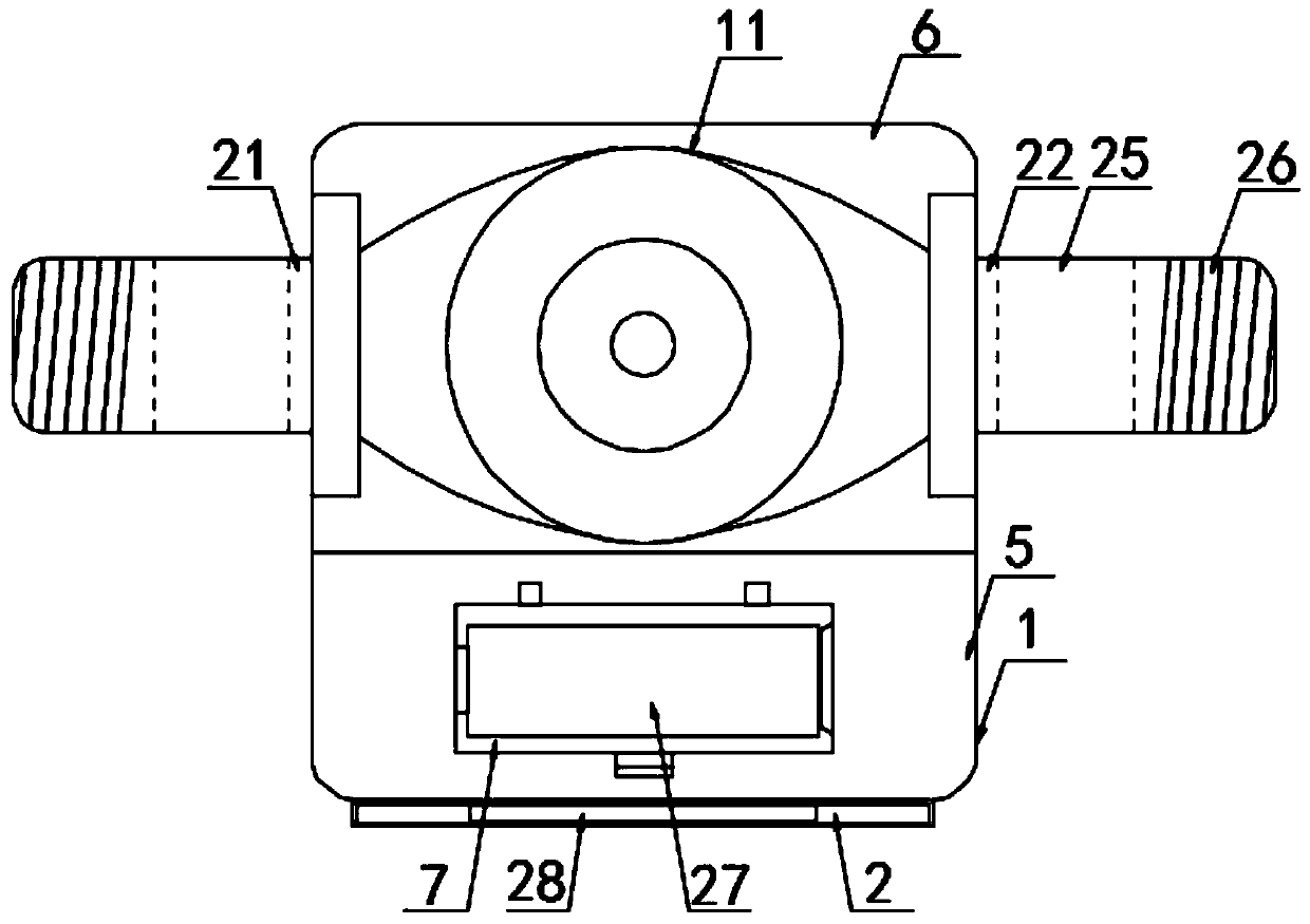 A water meter with integrated meter and valve