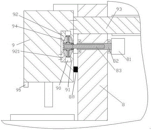 Processing device convenient for adjusting gap