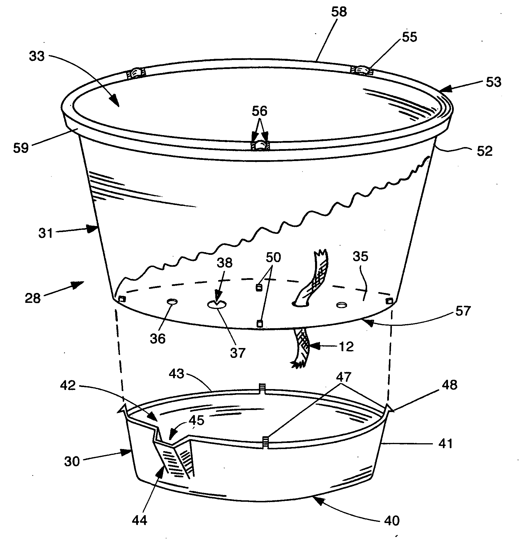 Self watering plant receptacle