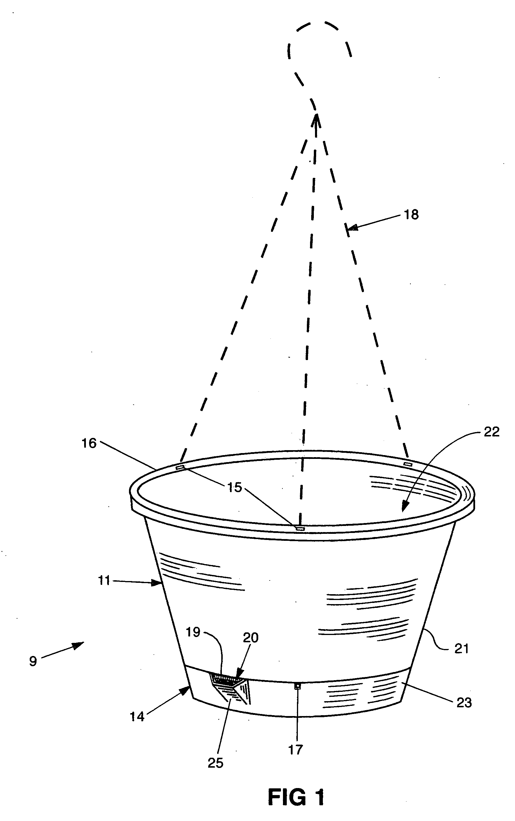 Self watering plant receptacle