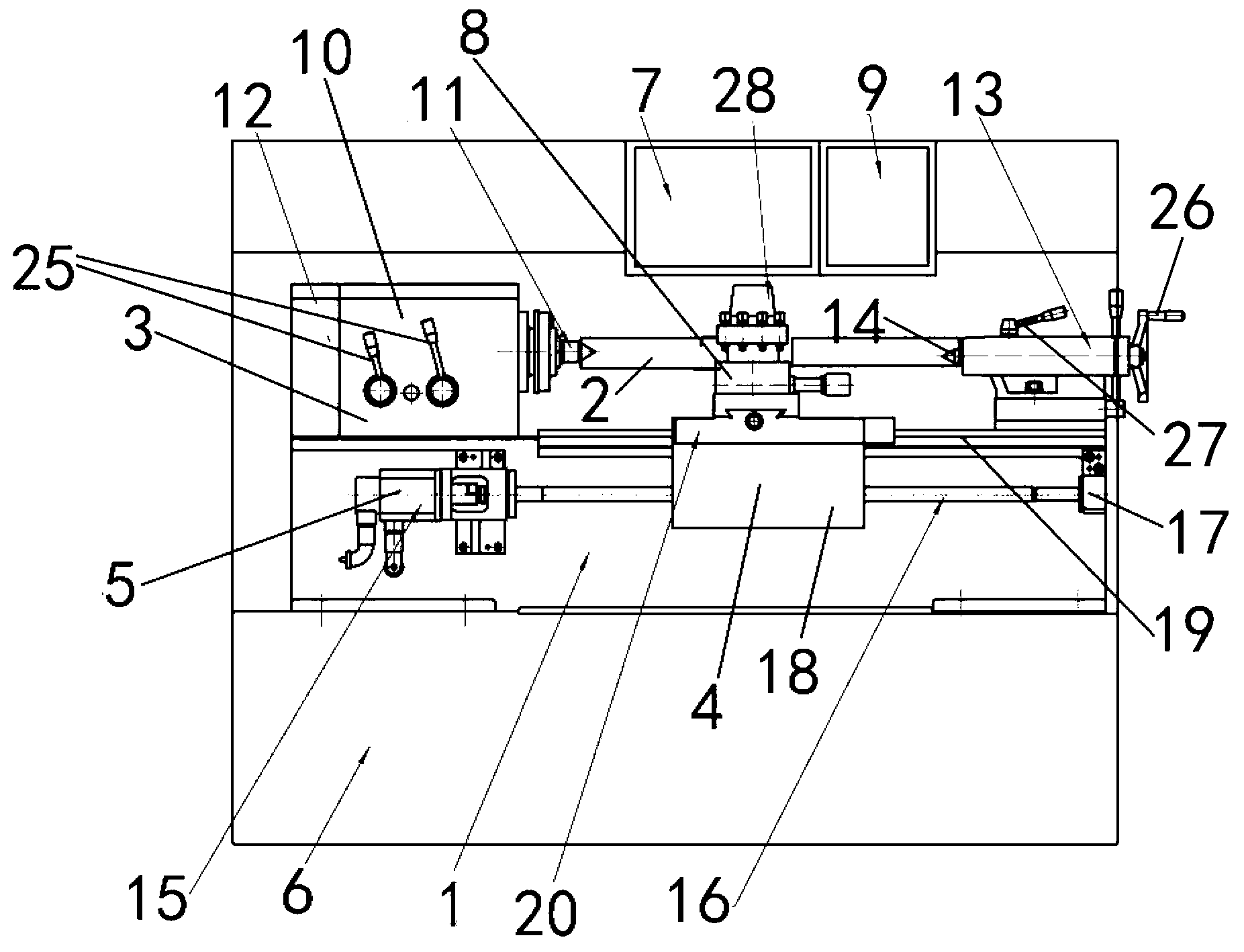 Horizontal combined numerical control lathe