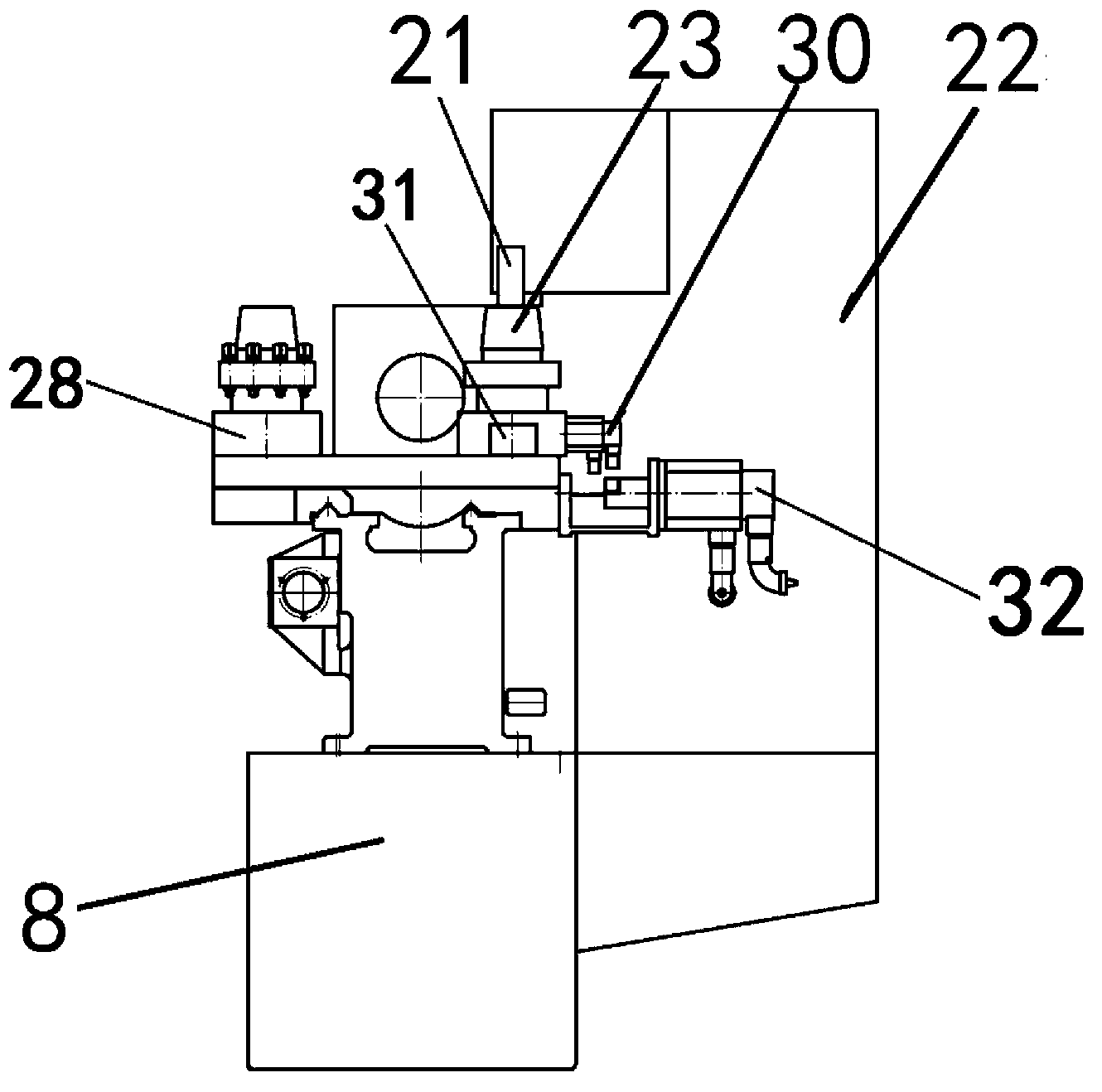 Horizontal combined numerical control lathe