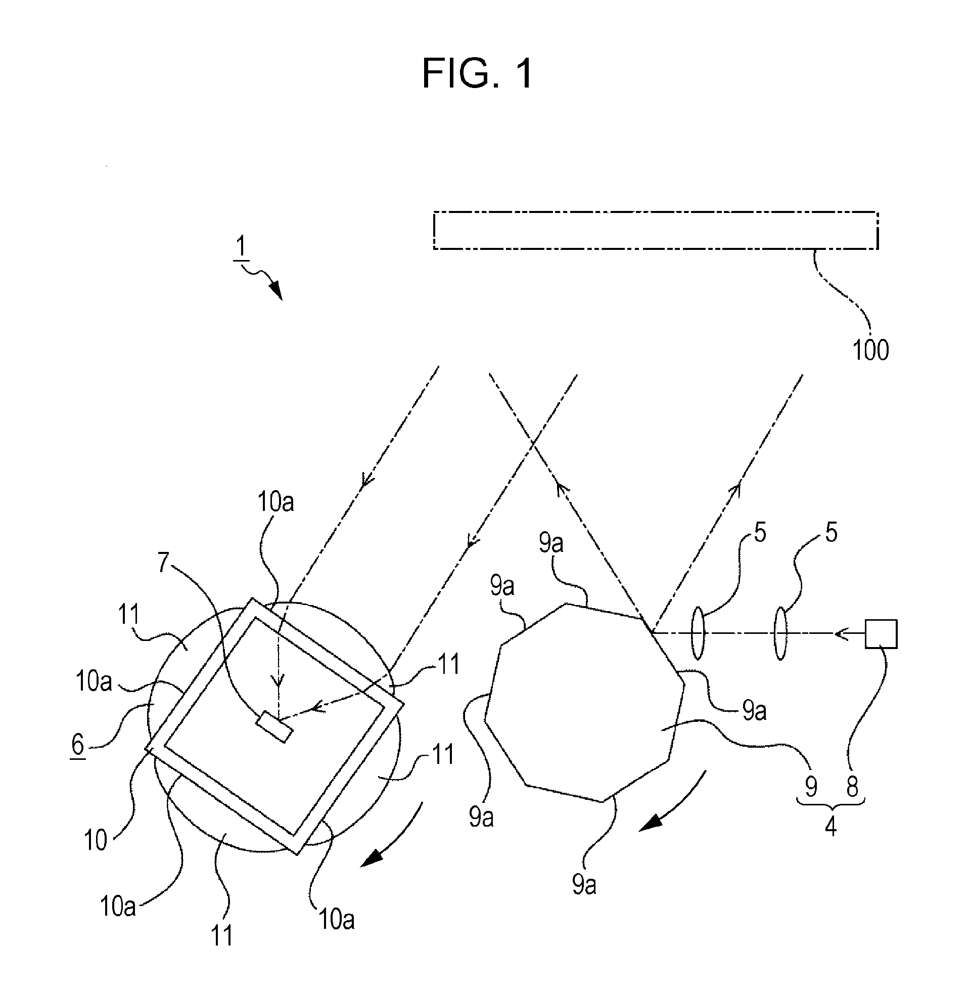 Light condensing lens and three-dimensional distance measuring apparatus