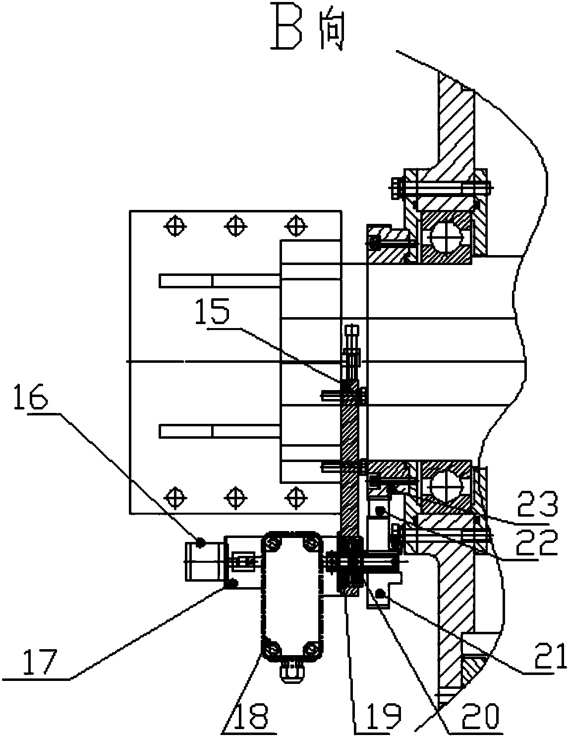 Motor and winding drum integrated lifting device structure