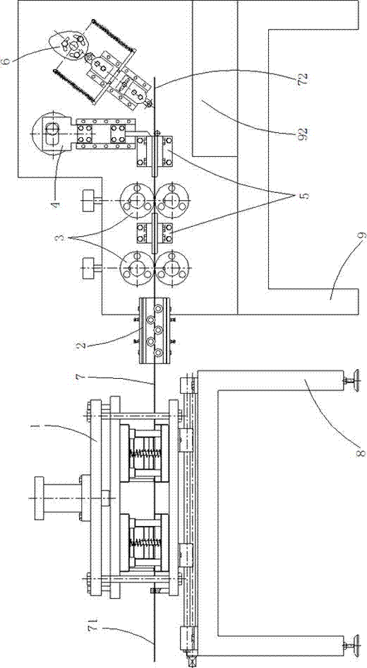 Automatic punching machine for steel strip