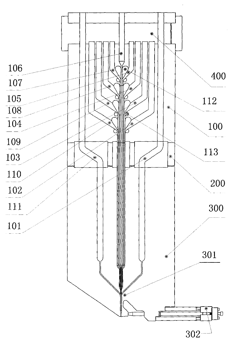 Eleven-layer coextrusion runner system