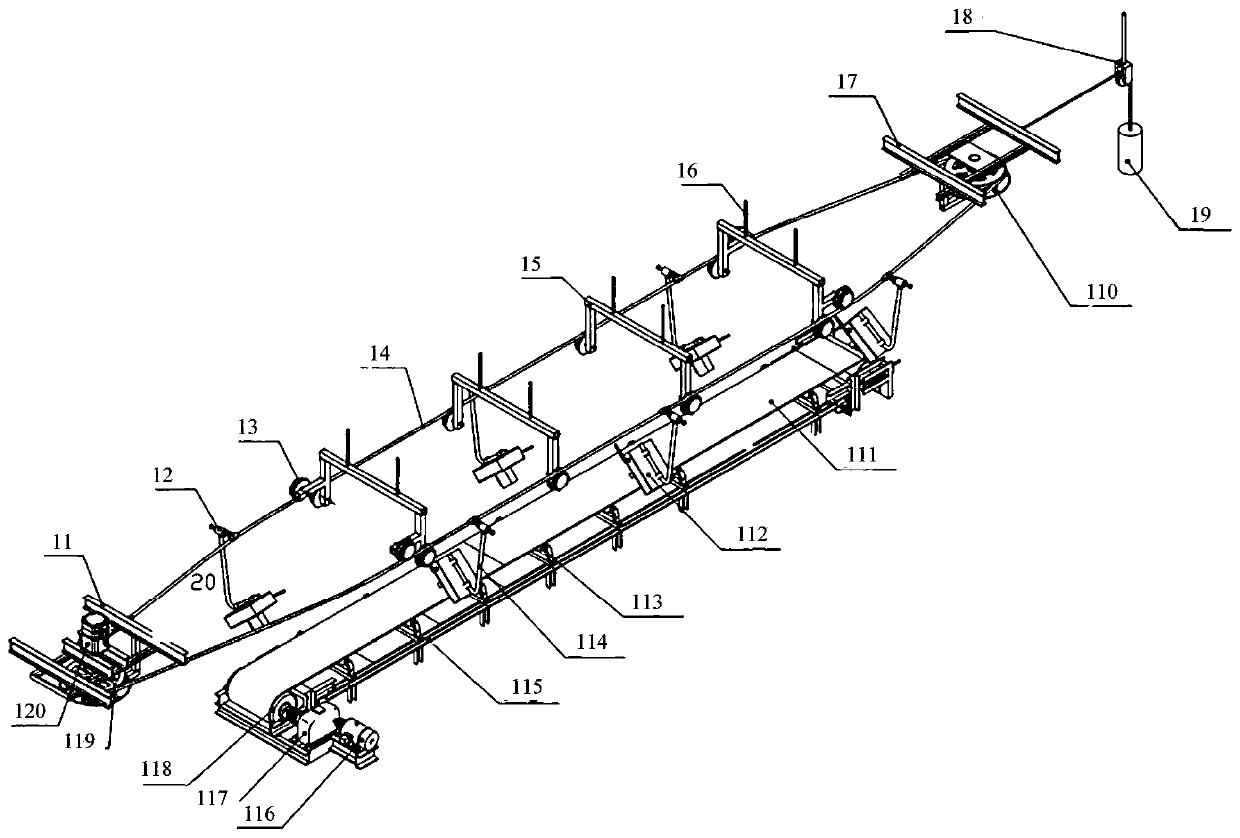 Steel wire rope traction type underground coal mine belt type conveyor circular detecting system