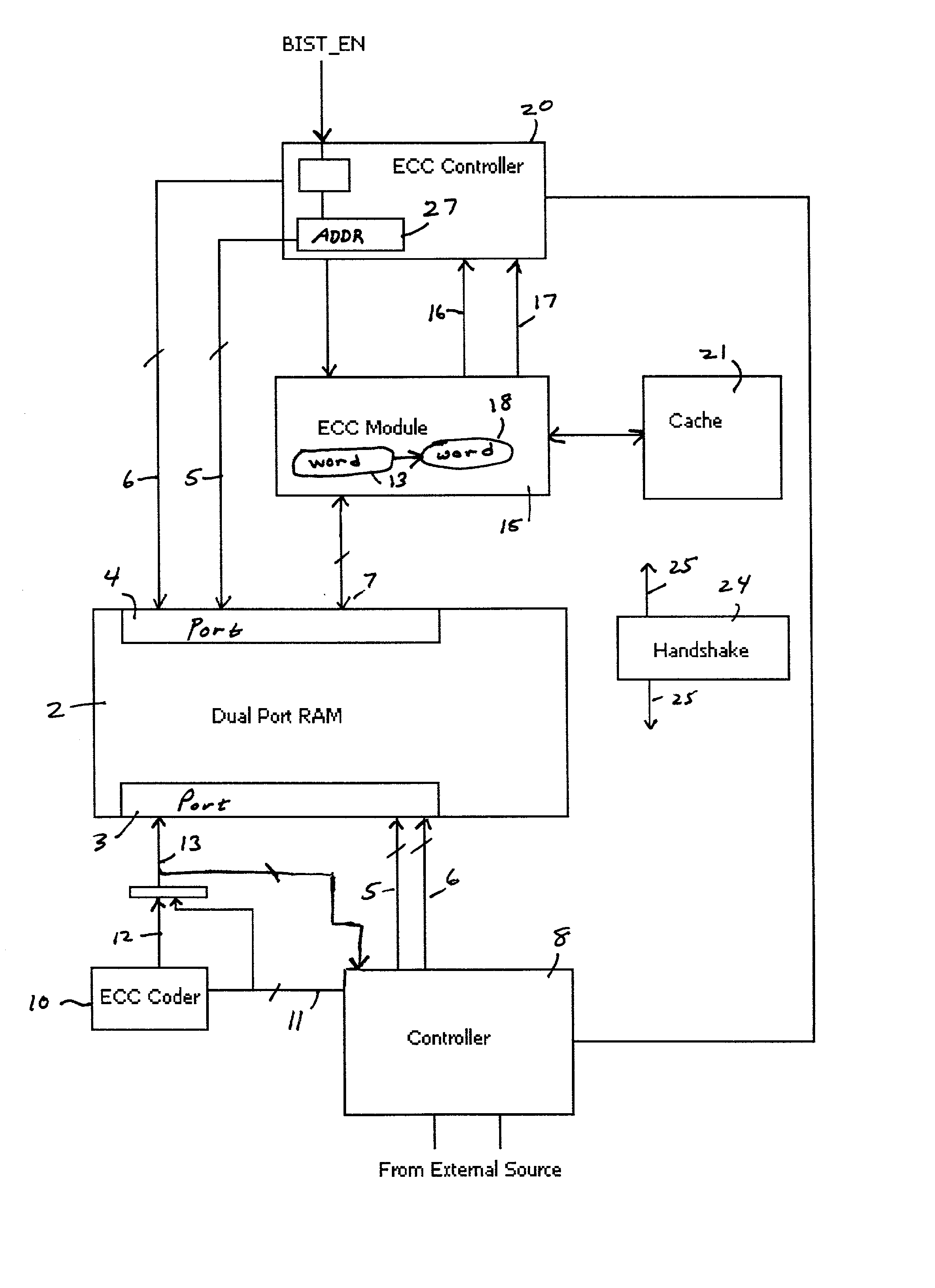 System and method for correcting soft errors in random access memory devices