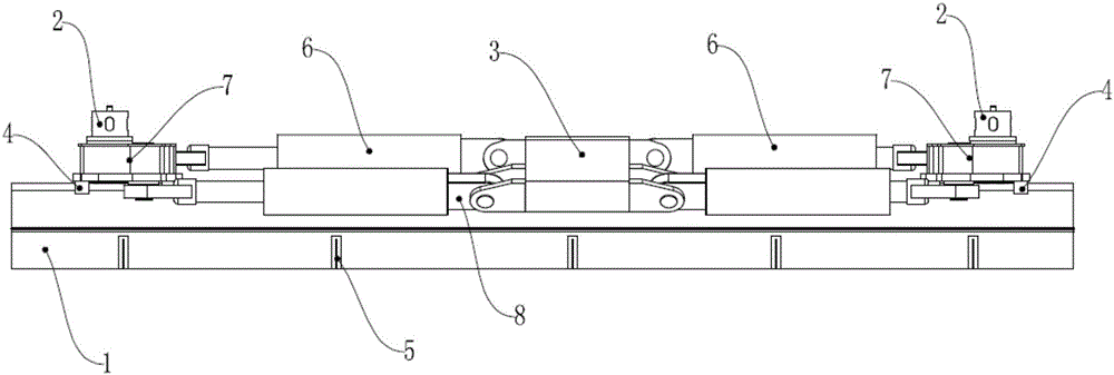 Detection device of offshore platform hydraulic type elevating mechanism