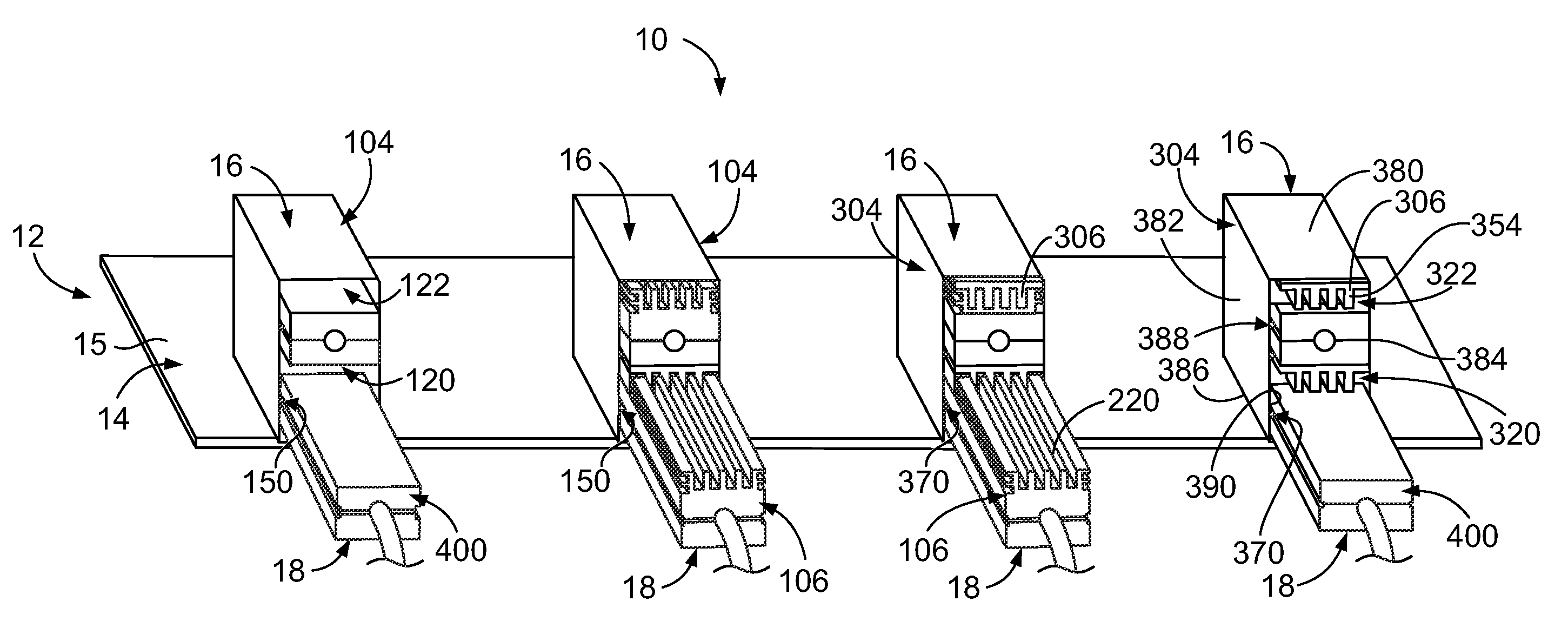 Receptacle assembly and set of receptacle assemblies for a communication system