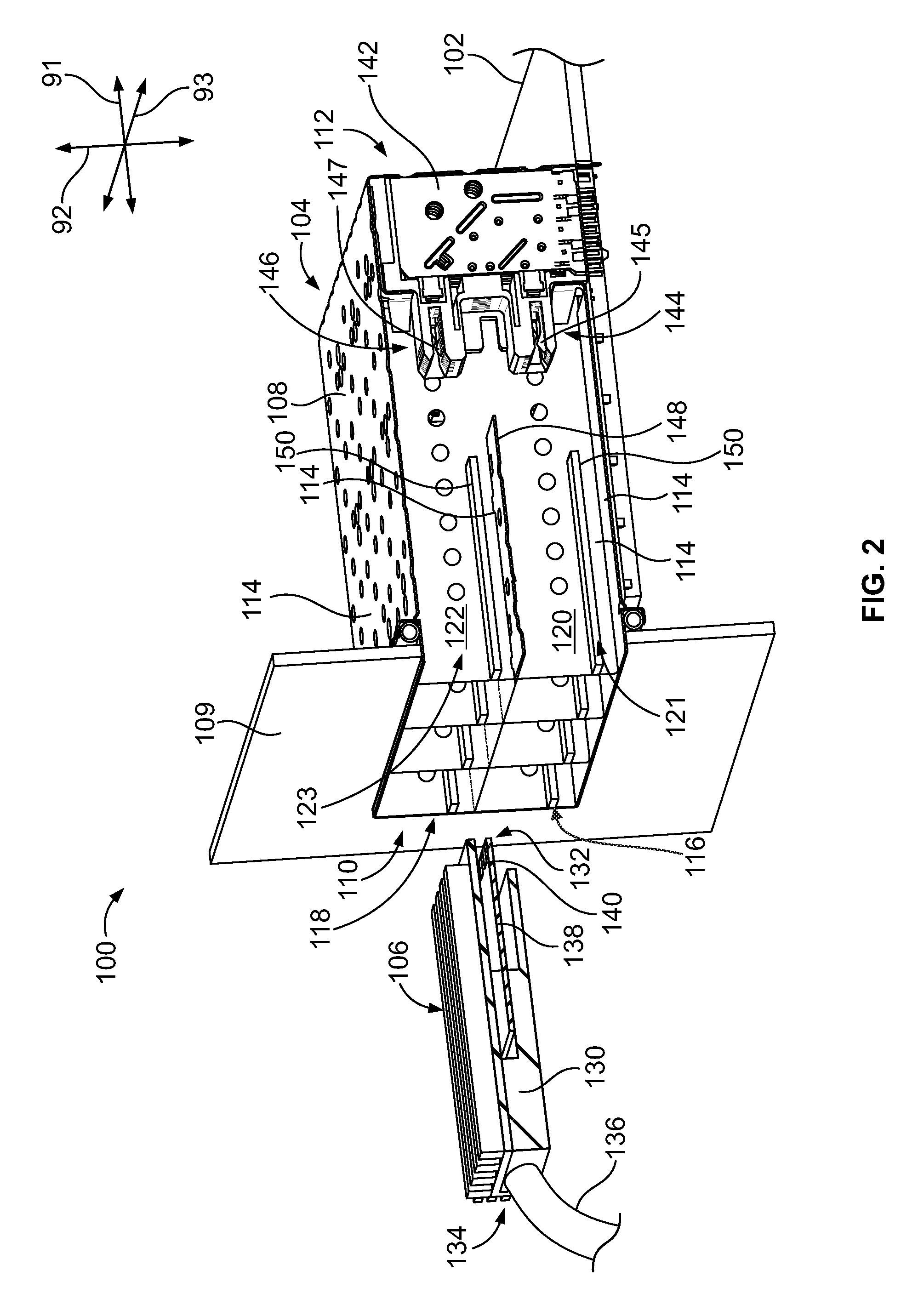 Receptacle assembly and set of receptacle assemblies for a communication system