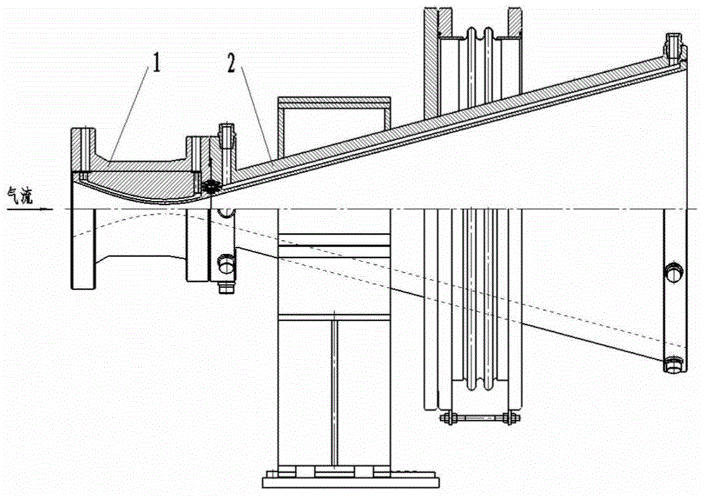 Variable Mach number nozzle in hypersonic low density wind tunnel