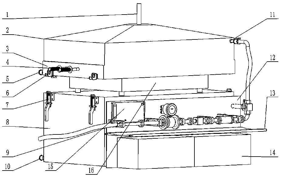 Vehicle-mounted double-water-tank type oilfield water meter field calibration device and method