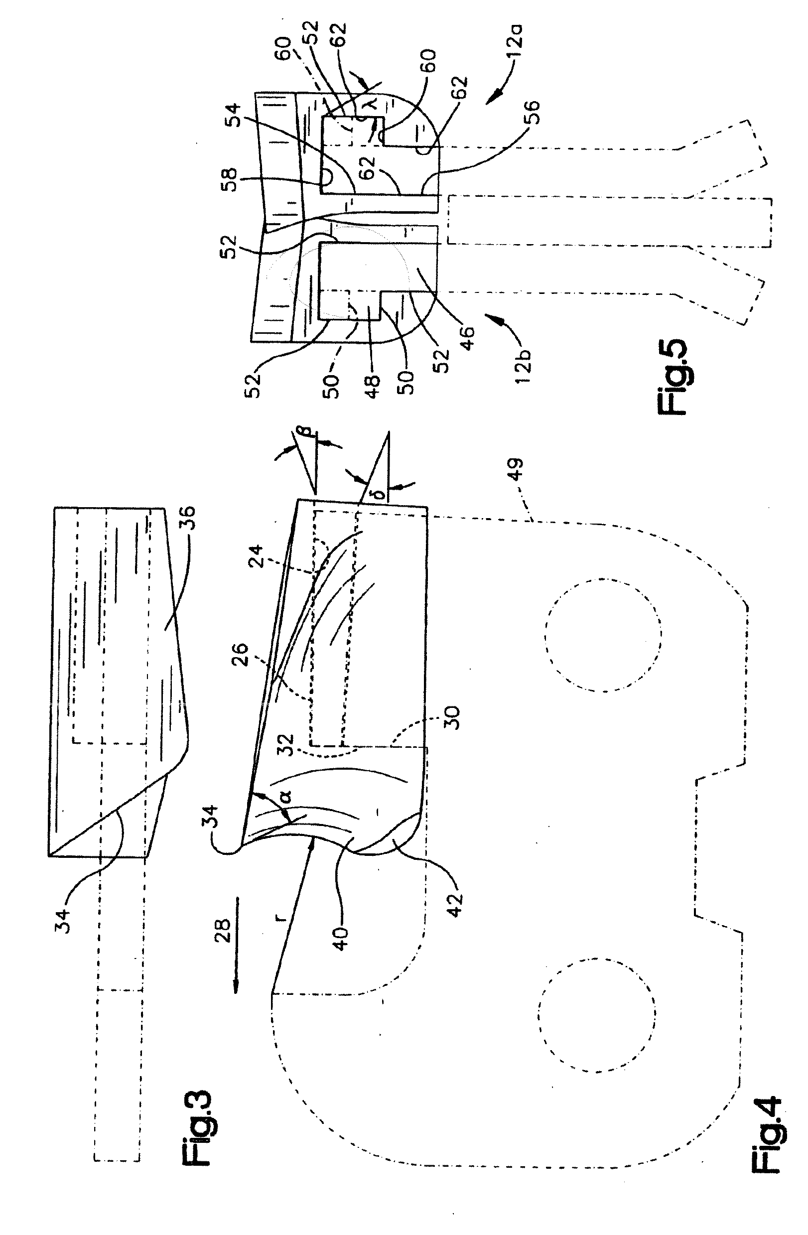 Wood cutting saw chain and replaceable cutting members