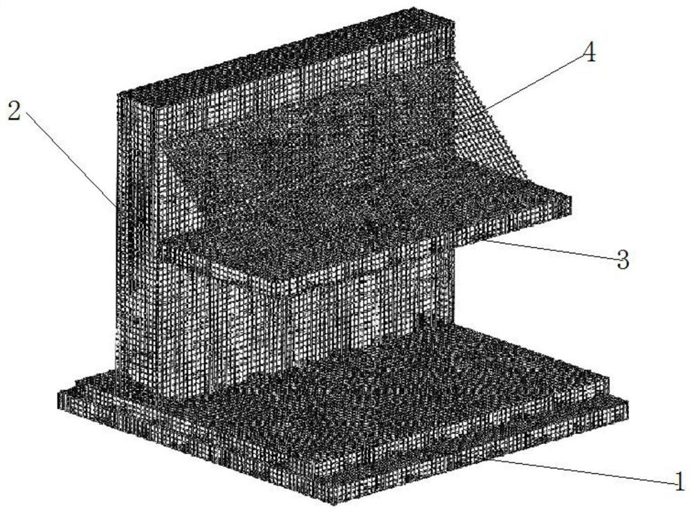 Full-flexible unloading retaining wall and construction method