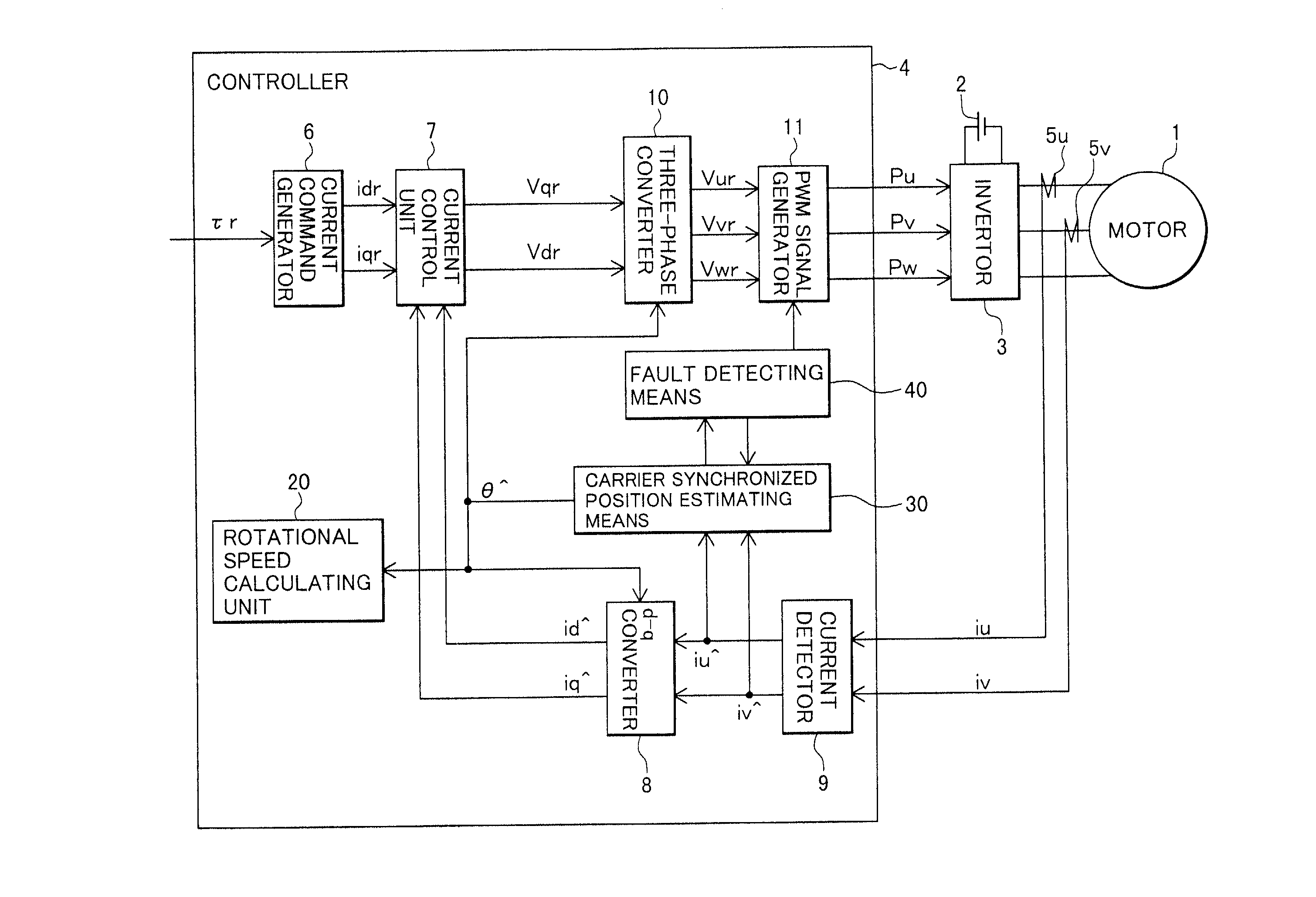 Motor control apparatus and electric vehicle using same