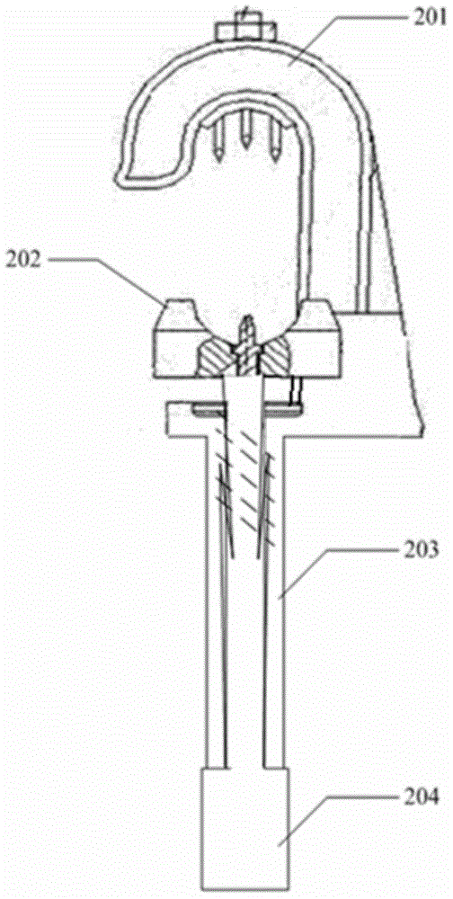 Portable high-voltage grounding wire