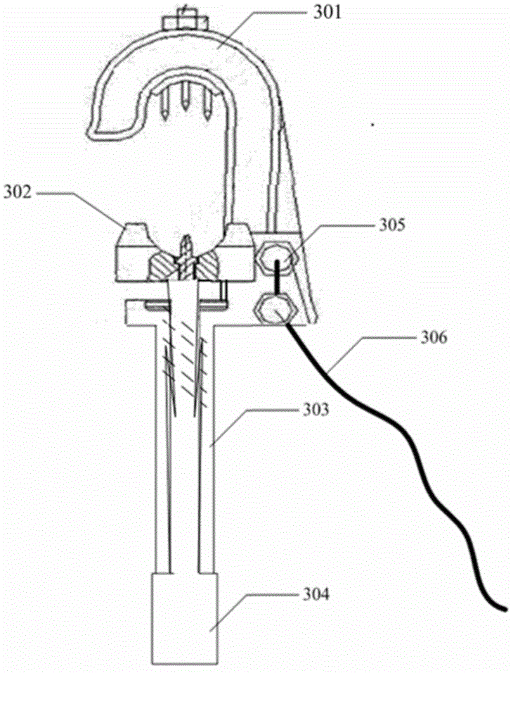 Portable high-voltage grounding wire