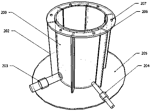 Novel device and method for testing permeability coefficient of permeable concrete