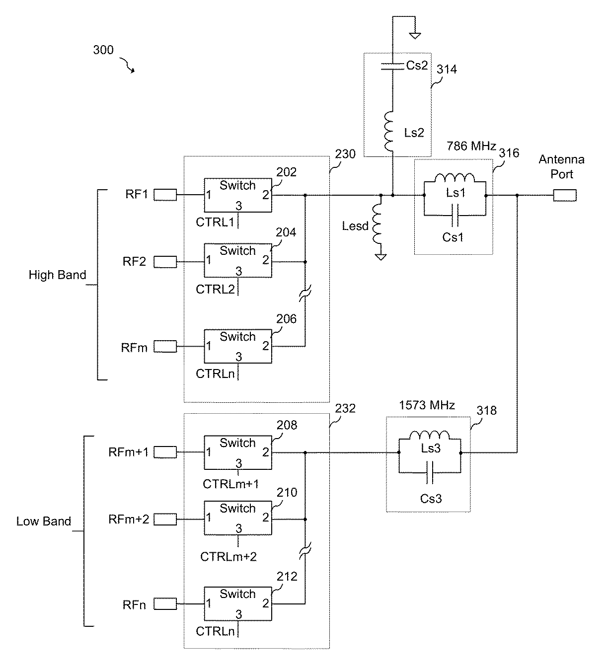 System and method for a radio frequency switch