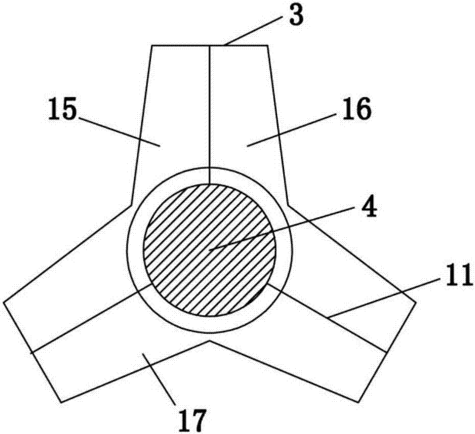 Rapidly mountable and dismountable four-pin conical die and operation method