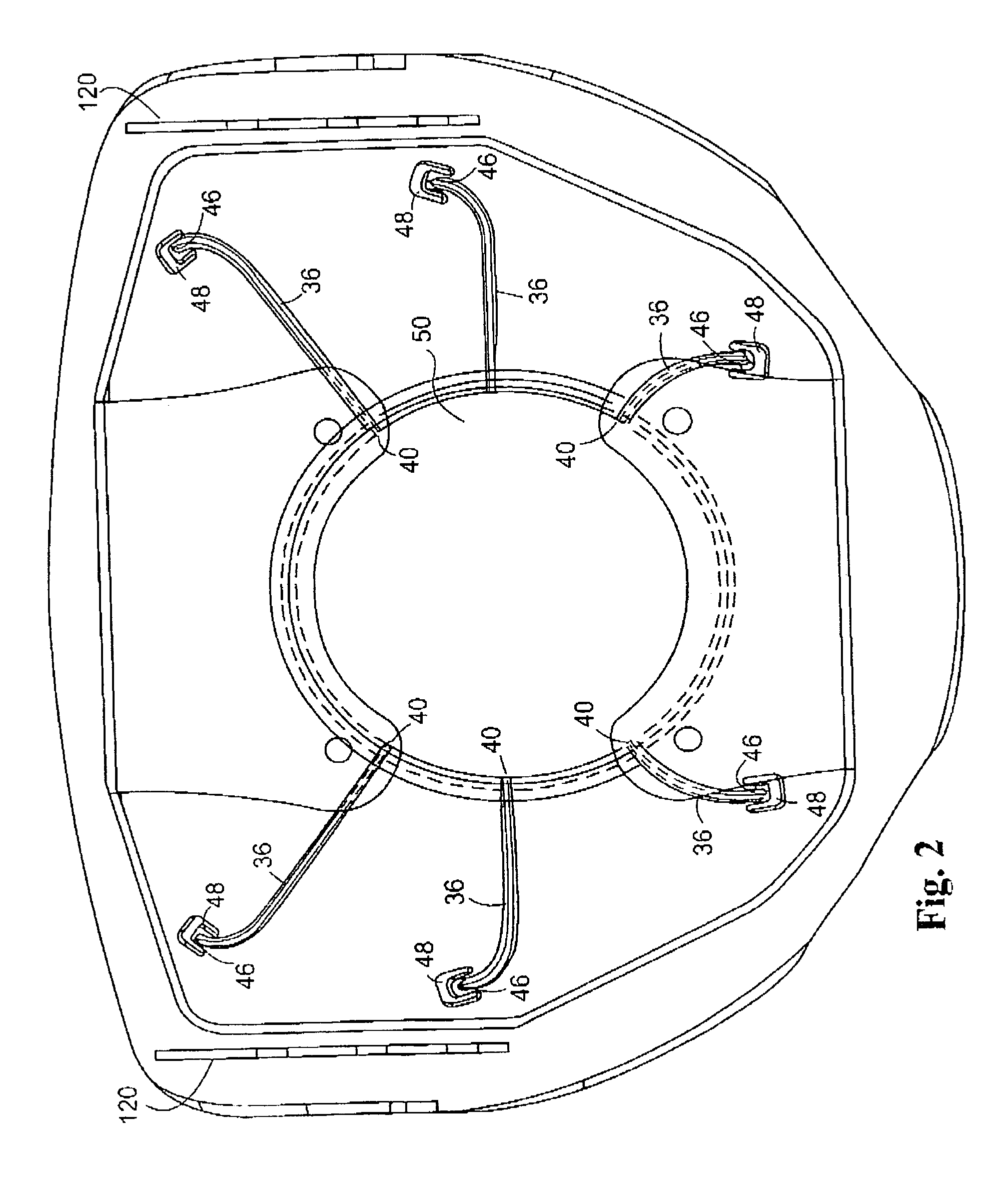 Air bag cover with articulated tear seam