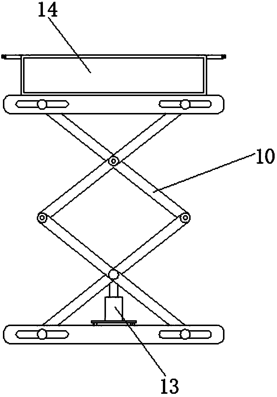 Feed grinding device making feed easy to feed and discharge