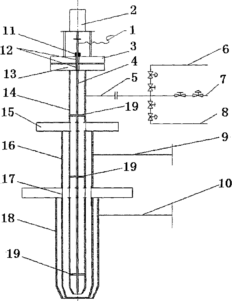 Water coal slurry pressure gasification process burner device with ignition device