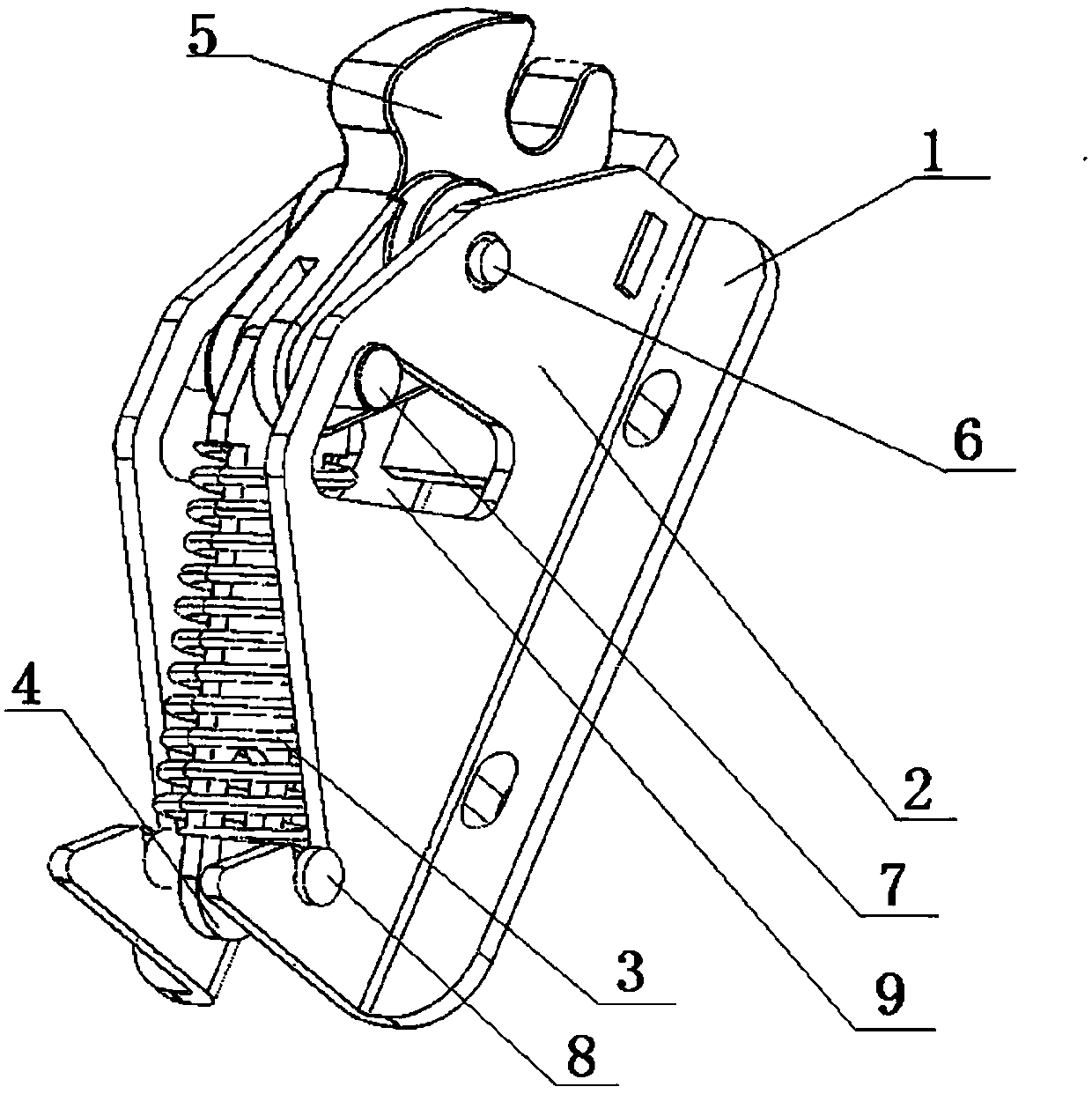 Spring lock and vehicle using spring lock