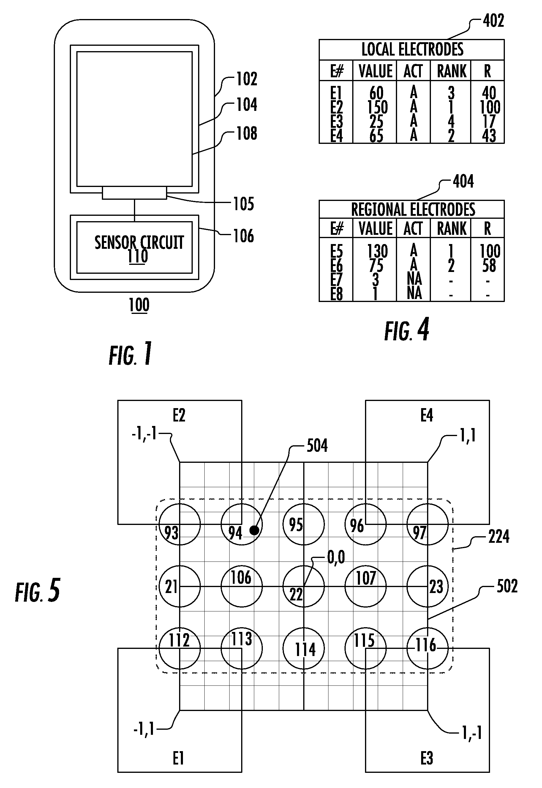 Touch sensor panel using regional and local electrodes to increase number of sense locations