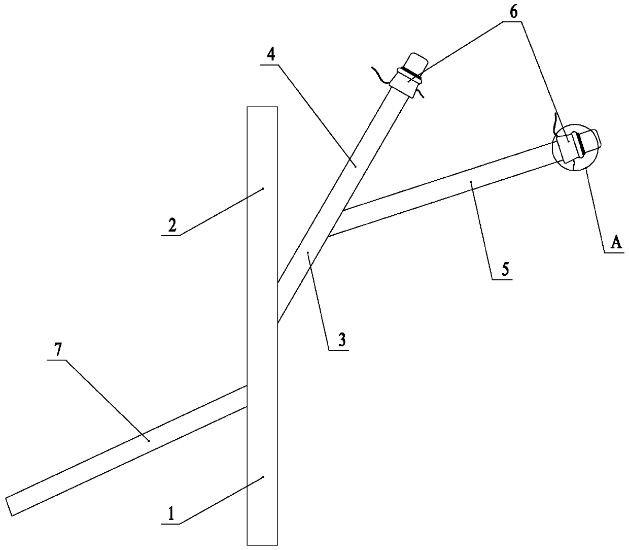 Quick connecting type four-branch artificial blood vessel for irrigation