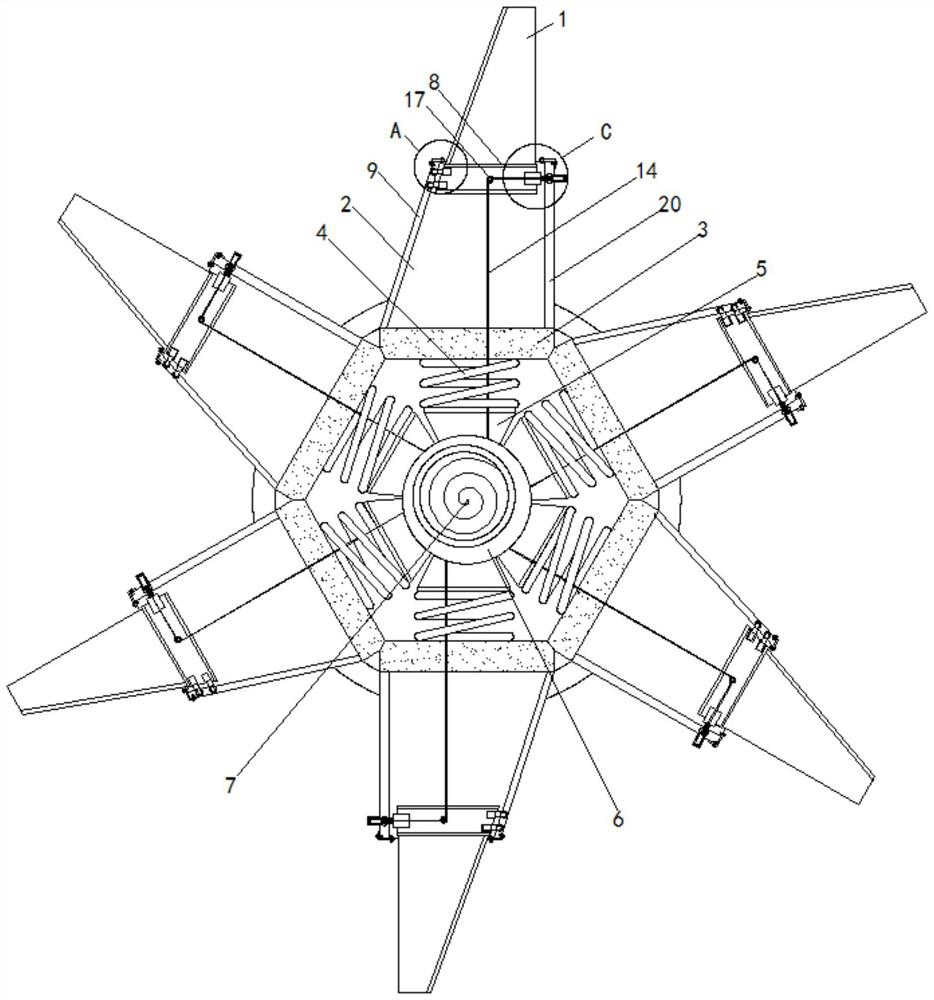 An aluminum profile cutting device that can realize self-shrinkage by cutting blade stop