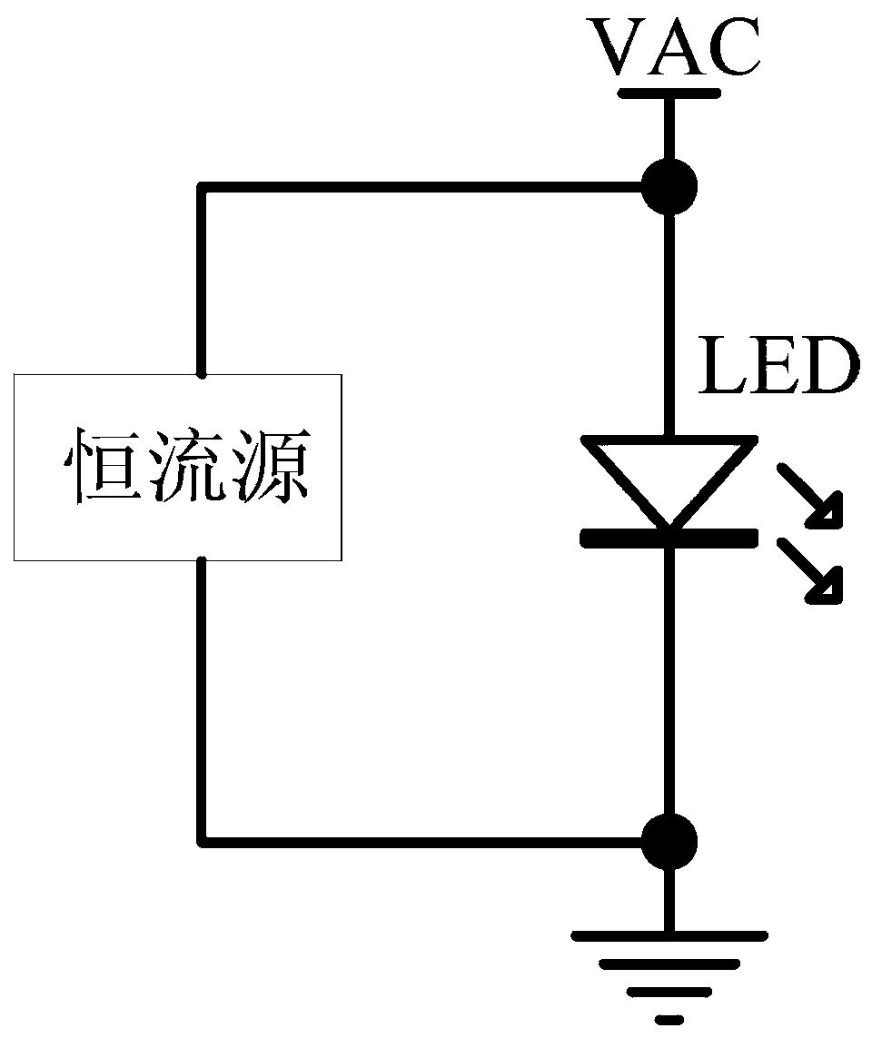 LED lamp voltage stabilizing method and circuit adapted to fluctuation of input voltage automatically