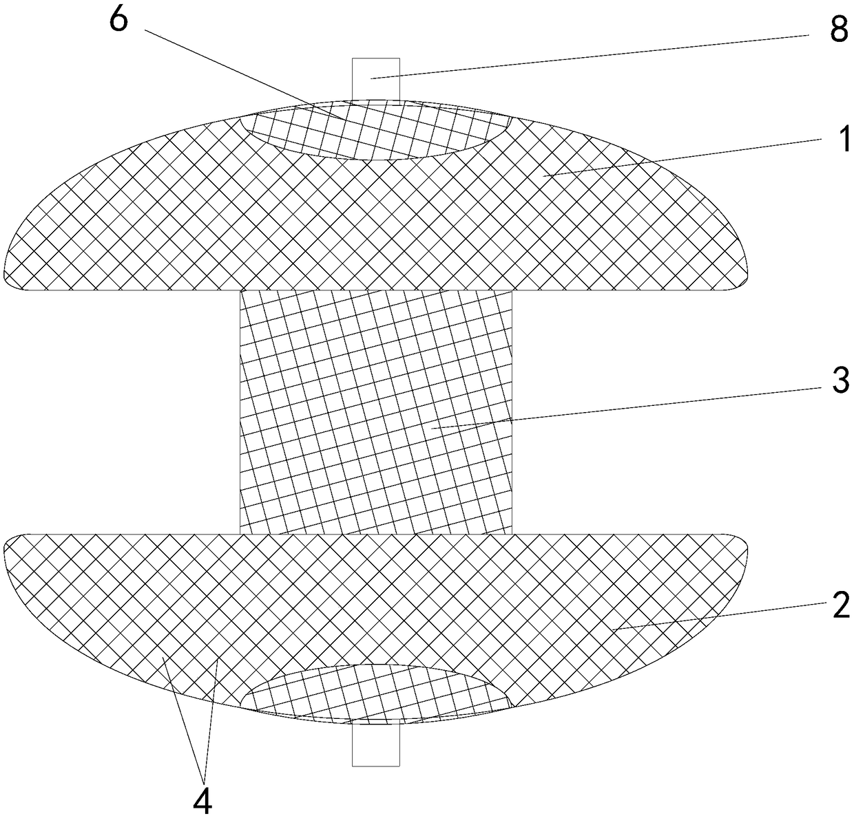 A closure device for preventing thrombosis of patent oval foramen and a preparation method