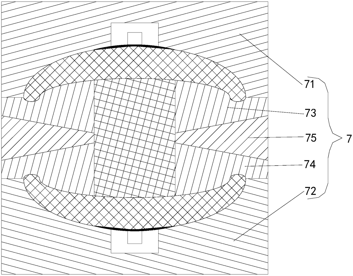 A closure device for preventing thrombosis of patent oval foramen and a preparation method