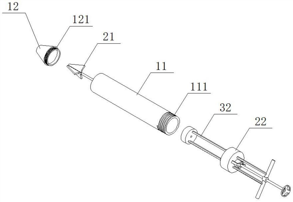 Low-pressure concrete structure crack repairing device and repairing method