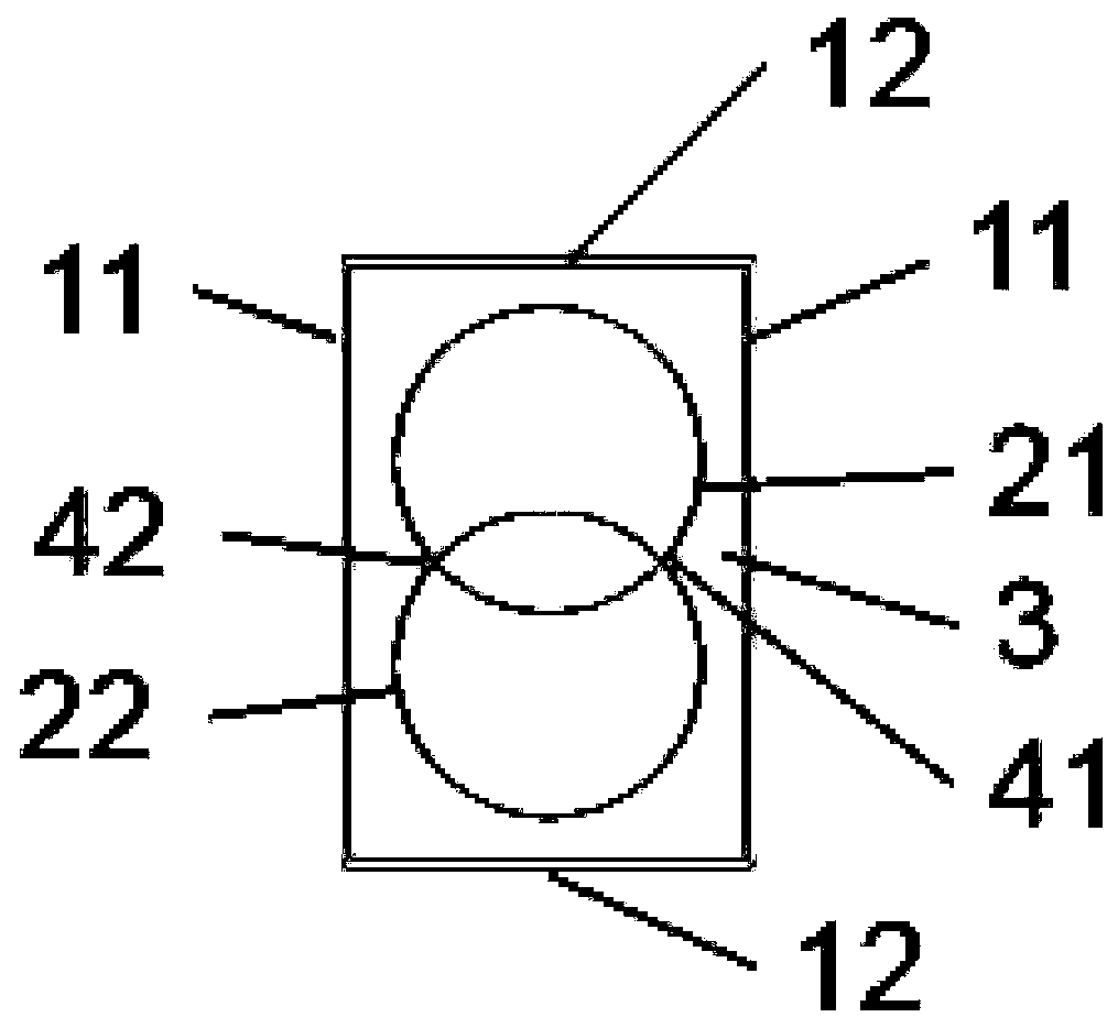 Double-steel-type rectangular steel pipe and high-strength concrete column and producing method