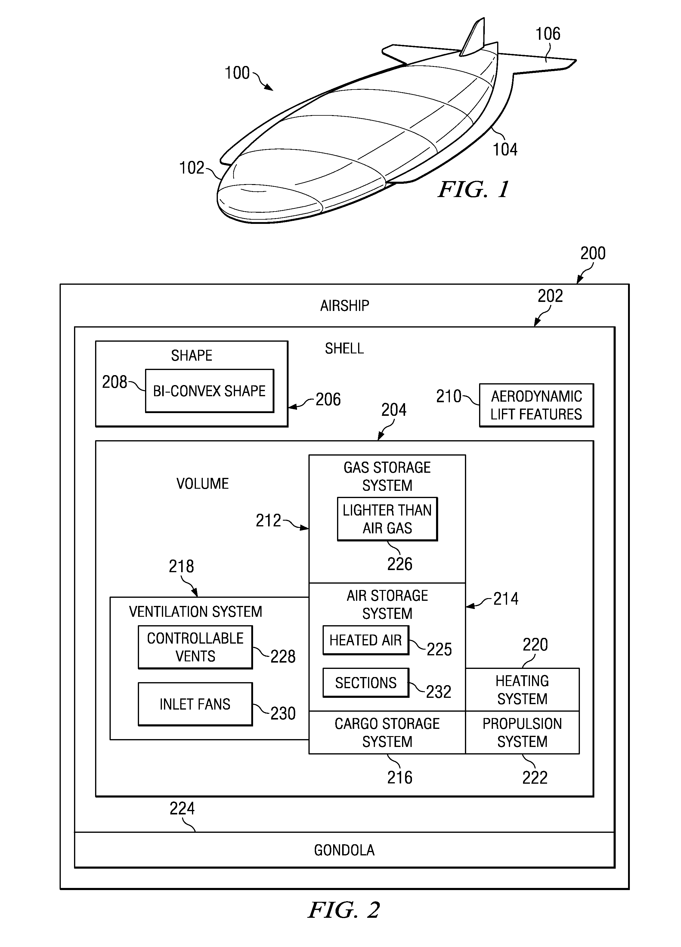 Bi-convex airship