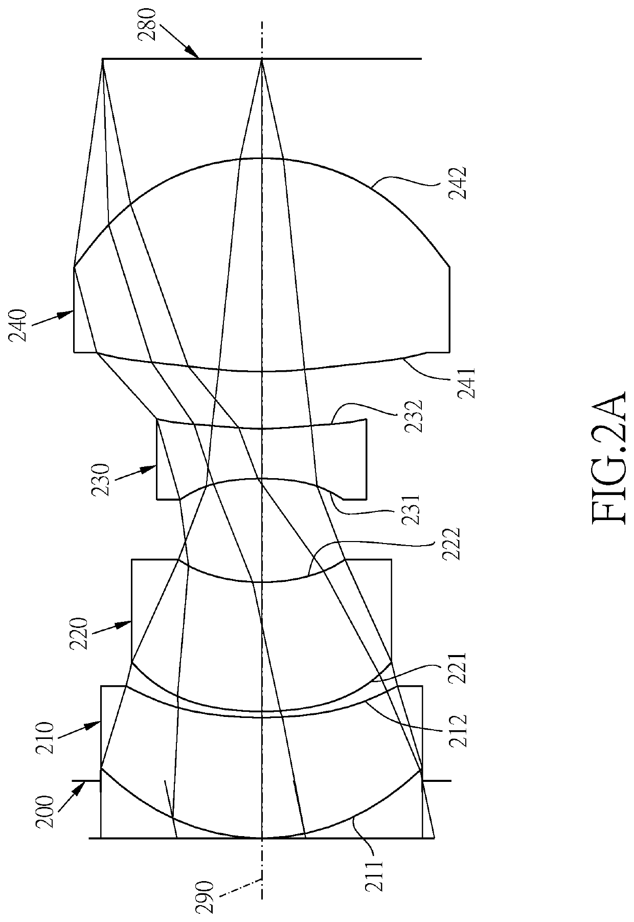 Four-piece infrared single wavelength projection lens system