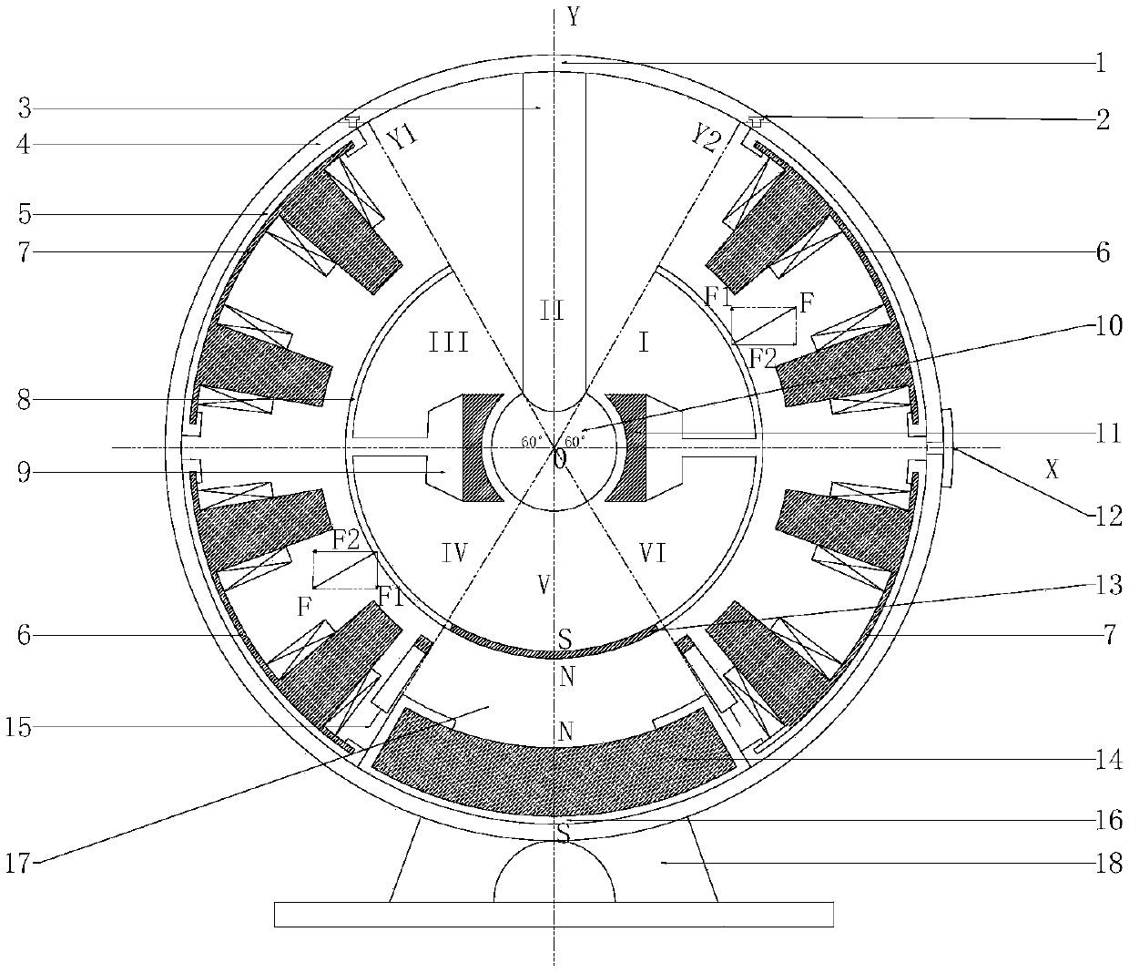 A control method for a magnetic levitation flywheel battery for a spherical electric vehicle