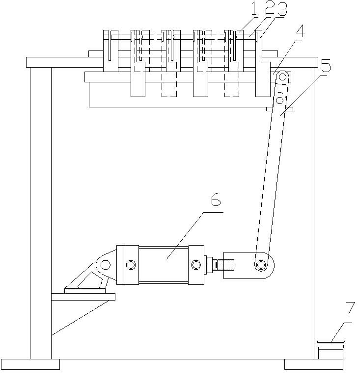 Perforating device of lead acid storage battery shell