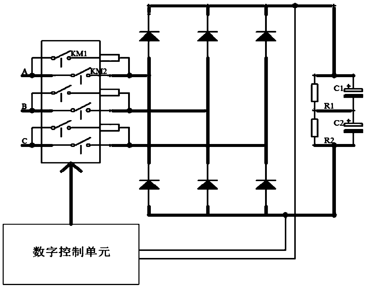 Soft start circuit and soft start method of voltage source type inverter