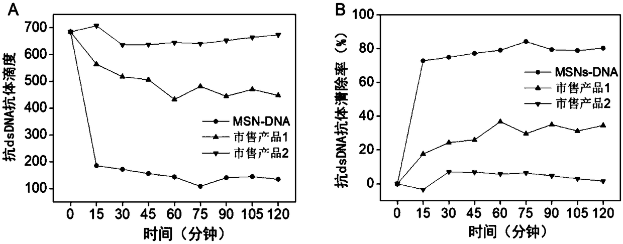 Application of silicon dioxide nanoparticles to DNA (deoxyribonucleic acid) immunoadsorbent