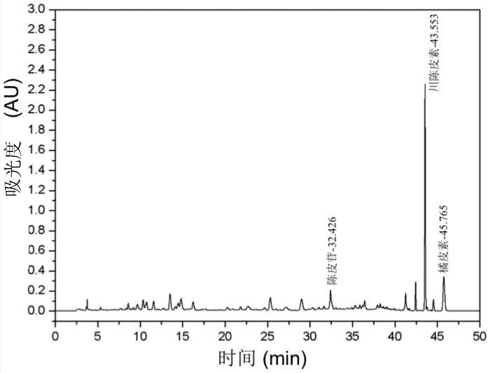 A denture care solution containing enzyme and tangerine peel extract and preparation method thereof