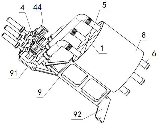 A multiphase fluid temperature changing device