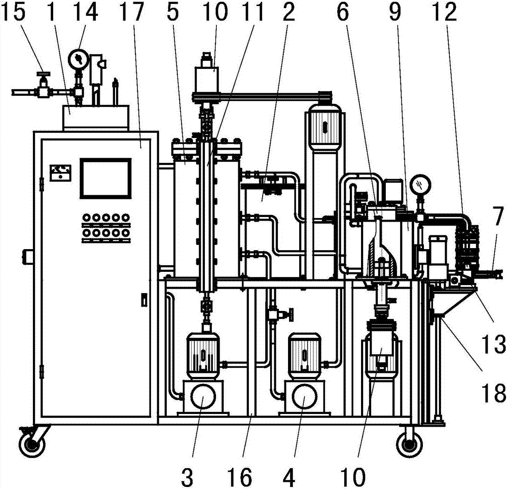 Spraying equipment adopting hydraulic carbon dioxide as solvent